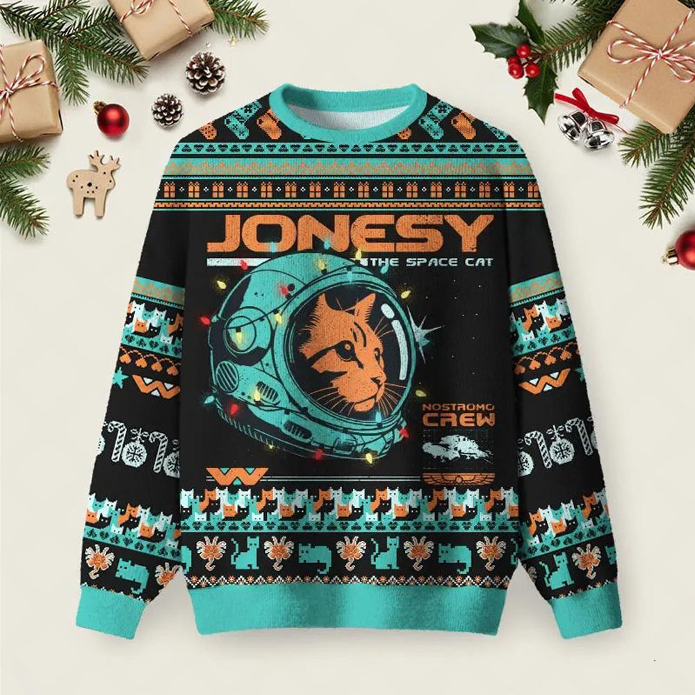 Jonesy The Space Cat Ugly Christmas Sweater Warm Clothes For Winter Christmas Gifts.jpeg