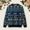Futuristic Time Machine Ugly Christmas Sweater Christmas Vacation Apparel Xmas Gifts