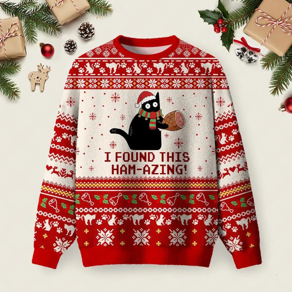 I Found This Ham Azing Ugly Christmas Sweater Xmas Apparel Christmas Clothes Gifts.jpeg