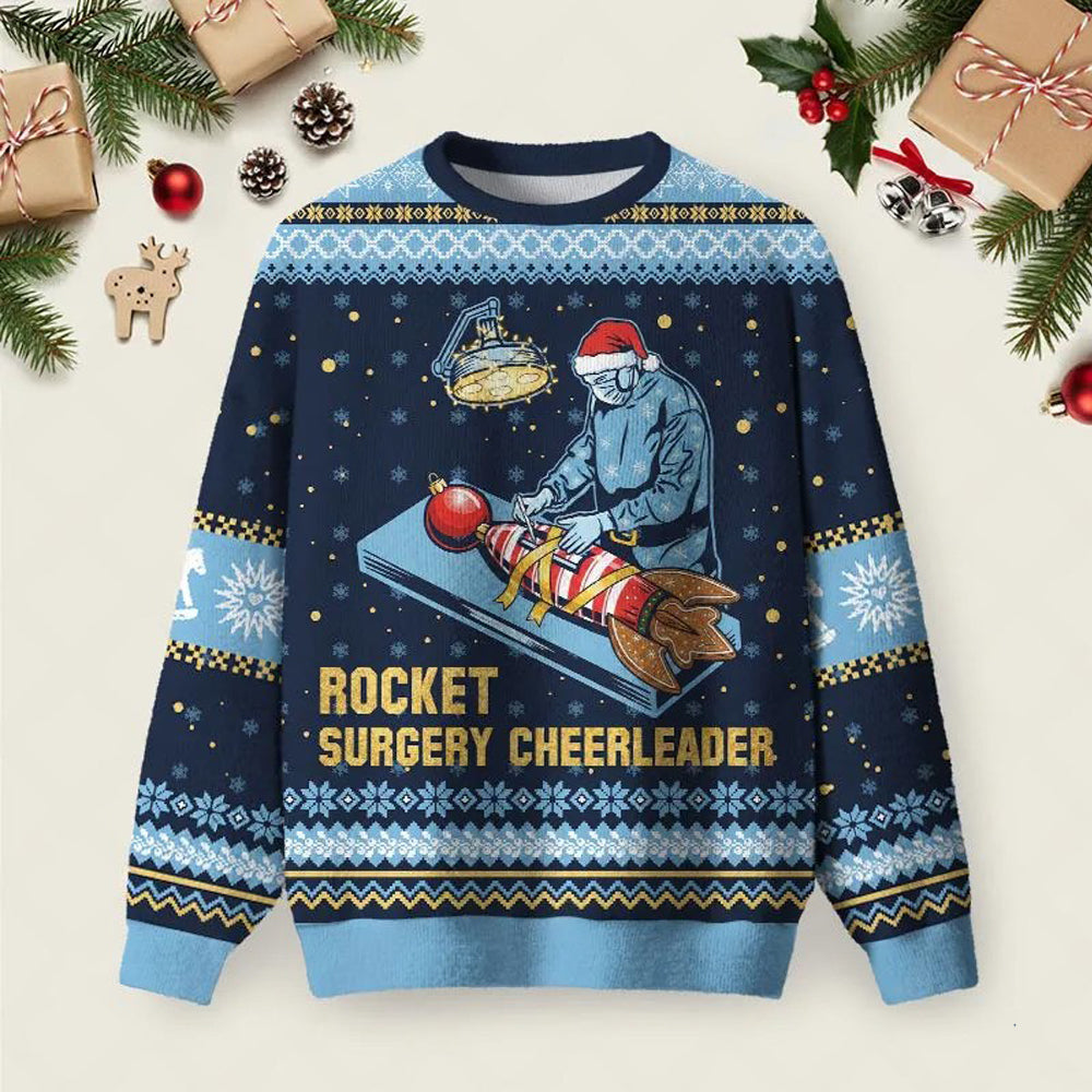 Rocket Surgery Cheerleader Ugly Christmas Sweater Warm Clothes For Winter Christmas Apparel.jpeg