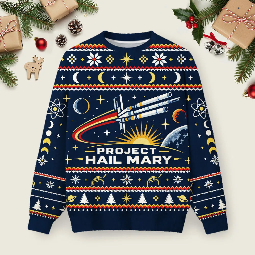 Space Rescue Mission Ugly Christmas Sweater Family Christmas Clothes Xmas Apparel Gifts
