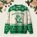Okay Im Here Green Ugly Christmas Sweater Christmas Warm Clothes Xmas Apparel Gifts