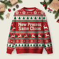New Process Same Chaos Ugly Christmas Sweater Festive Clothing Xmas Party Outfits
