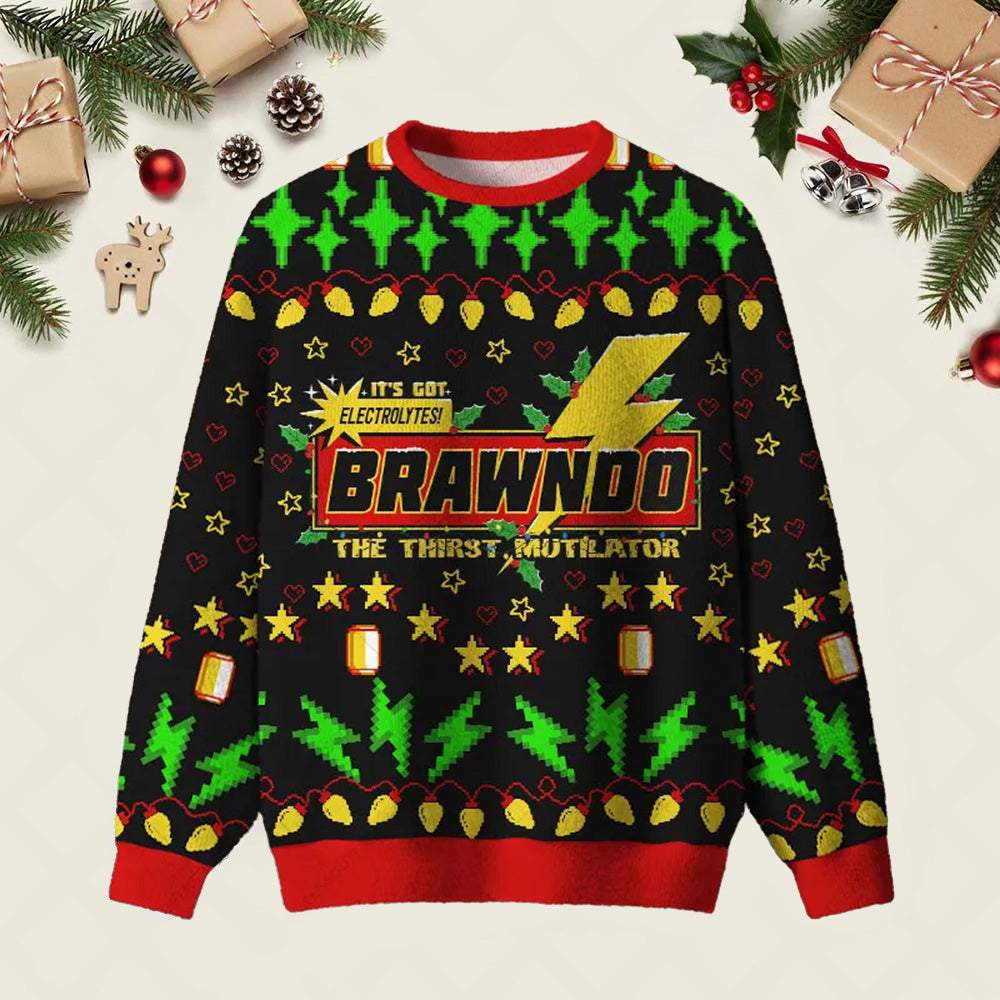 Brawndo The Thirst Mutilator Ugly Christmas Sweater Xmas Sweater Gifts For Dad