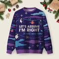 Assume I_m Right Ugly Christmas Sweater Hilarious Christmas Sweaters Xmas Gifts For Him