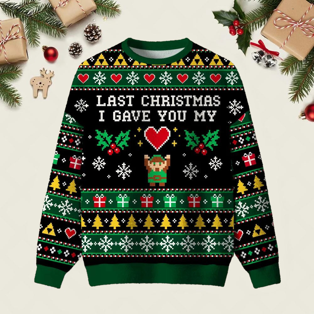 Last Christmas I Gave You My Heart Ugly Christmas Sweater Christmas Clothes Xmas Apparel