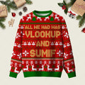 All We Had Was VLOOKUP And SUMIF Ugly Christmas Sweater Xmas Outfit Gifts For Coworker