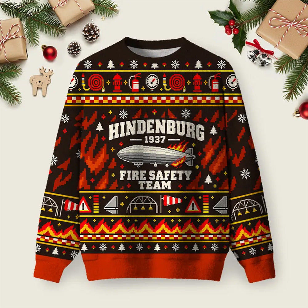 Fire Safety Team Ugly Christmas Sweater Dark Humor Christmas Sweaters Gifts For Xmas