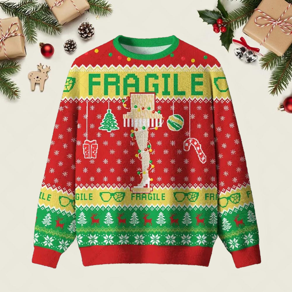 Fragile Holiday Cheer Ugly Christmas Sweater Silly Christmas Sweaters Xmas Outfits