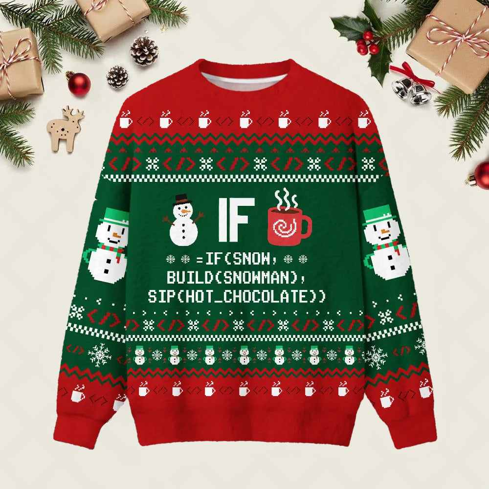 IF Code Ugly Christmas Sweater Winter Clothing Xmas Apparel Christmas Gifts Ideas