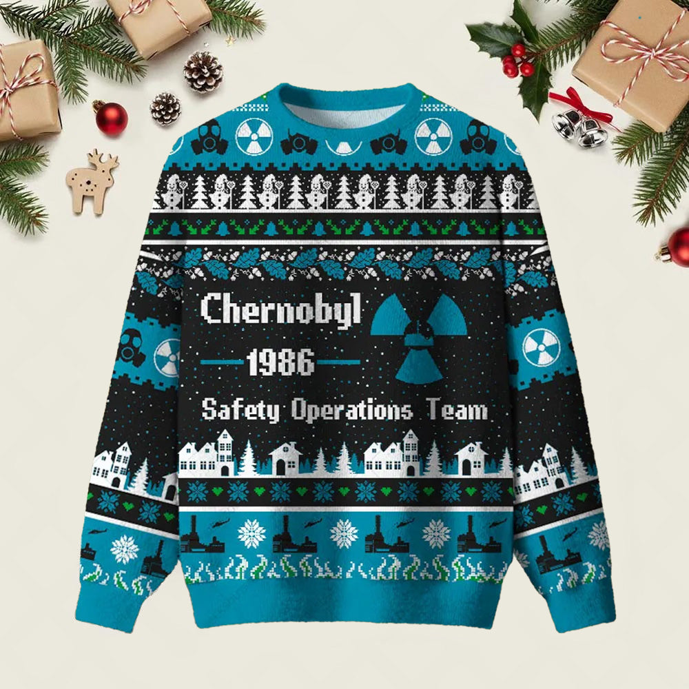 Chernobyl 1986 Ugly Christmas Sweater Dark Humor Christmas Sweaters Xmas Gifts For Dad_