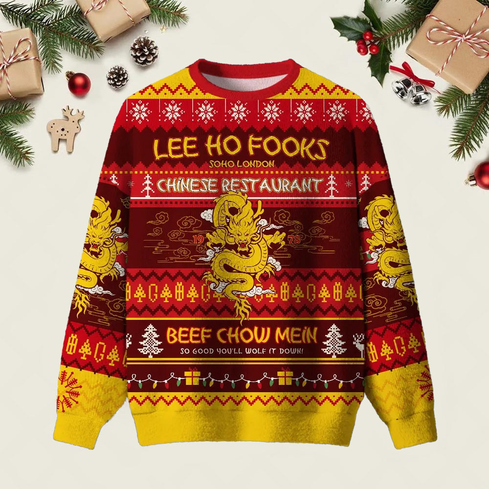 Lee Ho Fooks Ugly Christmas Sweater Cute Christmas Clothes Festive Apparel Gifts