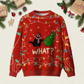 Christmas Cat What Red Ugly Christmas Sweater Funny Xmas Sweaters Gifts For Cat Lovers