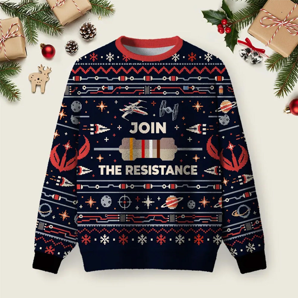 Resistance Ugly Christmas Sweater Casual Christmas Party Outfits Xmas Apparel Gifts