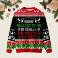 Being Related To Me Ugly Christmas Sweater Funny Holiday Sweaters Xmas Gifts For BFF