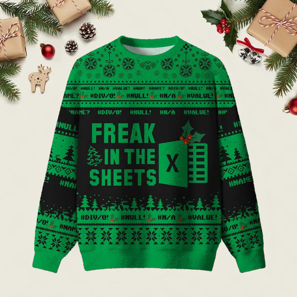 Freak In The Sheets Night Mode Ugly Christmas Sweater Xmas Party Outfits Gifts For BFF