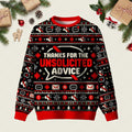 Unsolicited Advice Ugly Christmas Sweater Christmas Vacation Apparel Xmas Attire