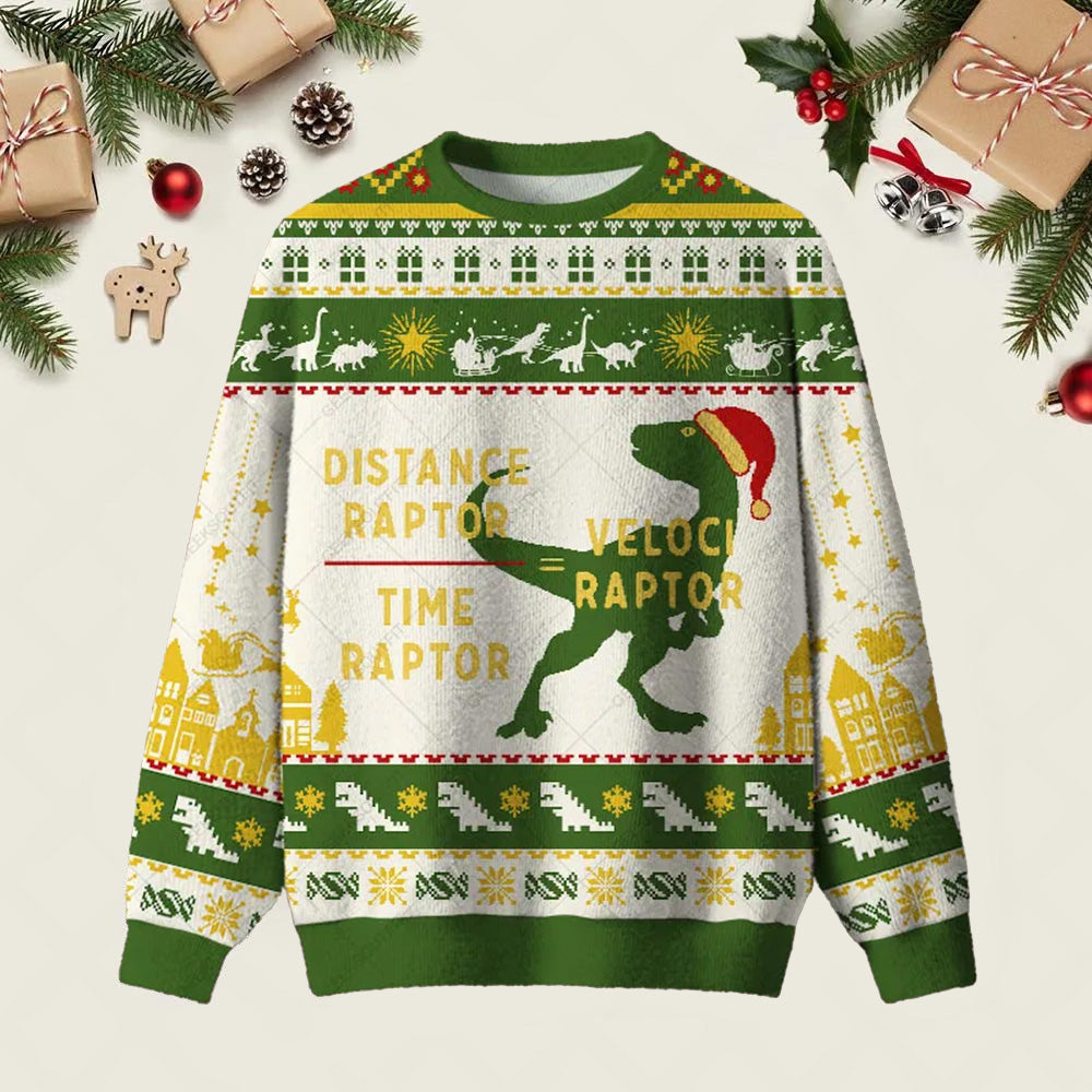 Velociraptor Ugly Christmas Sweater Hilarious Christmas Sweaters Xmas Gifts For Son