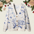Sci Fi Space Vessel Toile Cardigan Christmas Vacation Clothing Xmas Gifts For Sci Fi Lovers