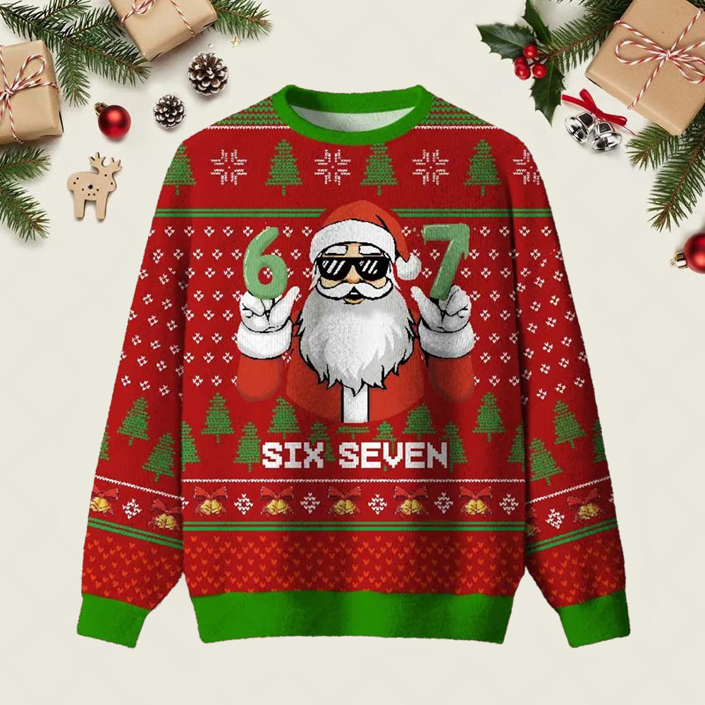 Santa 67 Ugly Christmas Sweater Warm Clothes For Winter Christmas Attire Xmas Presents