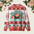 Tell Your Cat Ugly Christmas Sweater Xmas Party Clothes Christmas Apparel Gifts Ideas