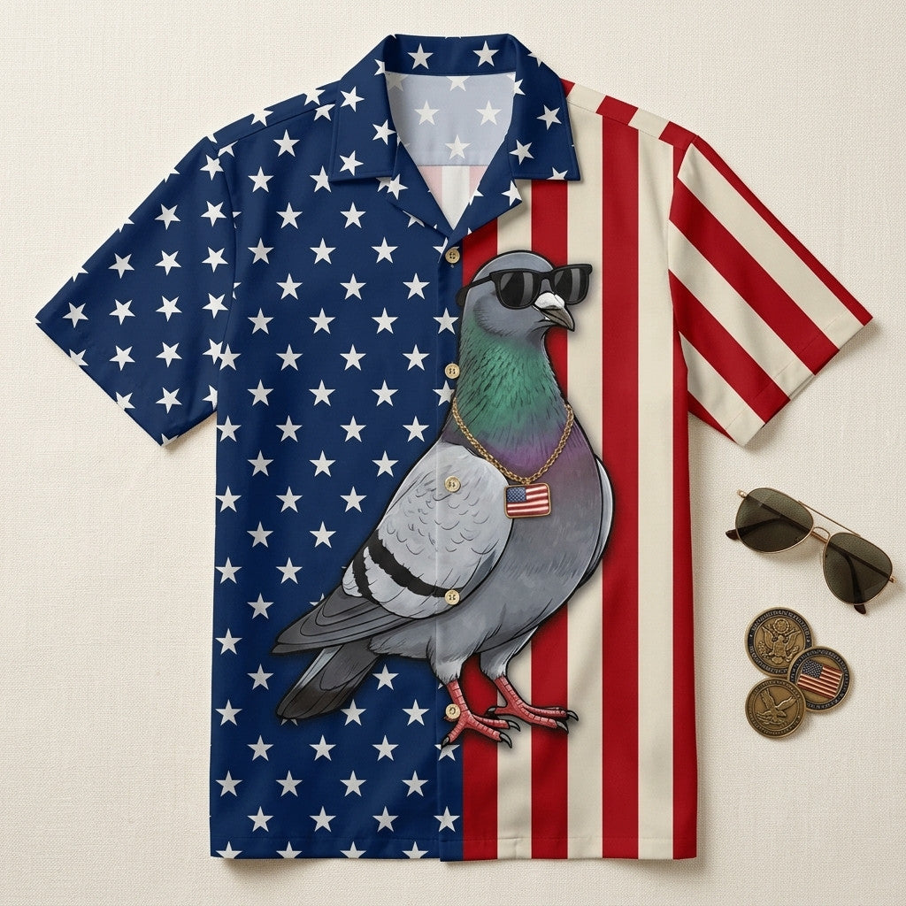 America Funny Dove Hawaiian Shirt Hunter Aloha Shirt Gift For Hunting Enthusiast