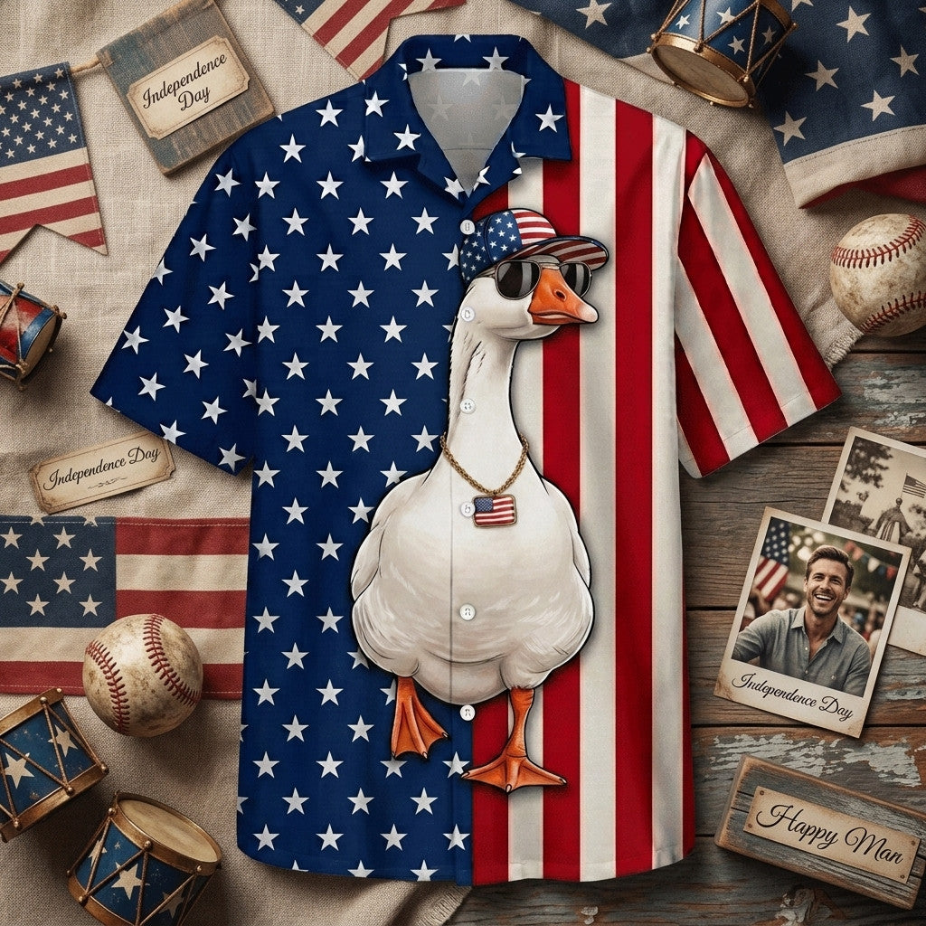 America Funny Duck Hawaiian Shirt Hunting Season Shirt Hunting Lover Gifts