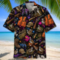 Bird Hunting Pattern Hawaiian Shirt Vintage Hunting Season Button Up Shirt Him Gifts