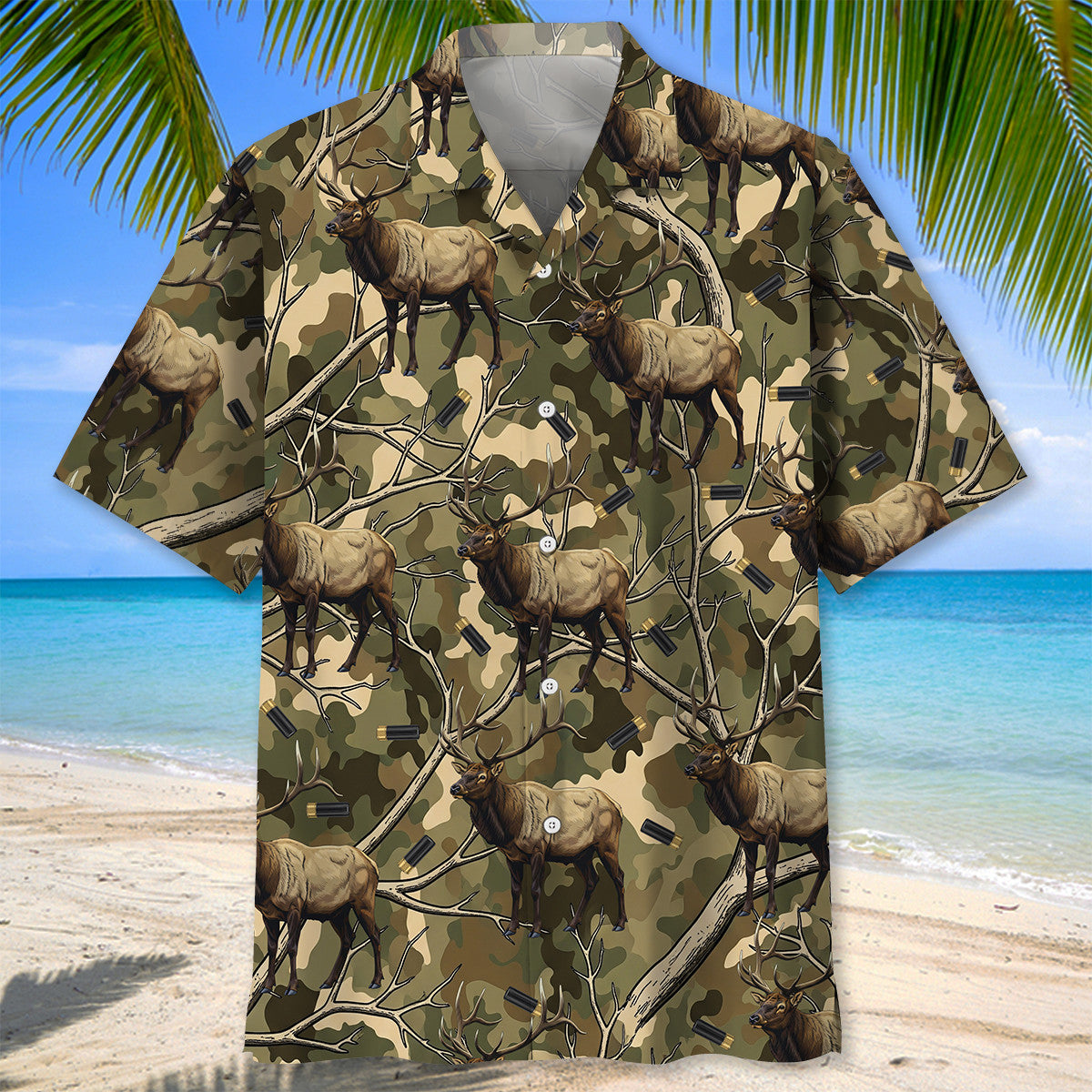 Deer Hunting Camo Hawaiian Shirt Men_s Hunting Season Outfits Father Gifts