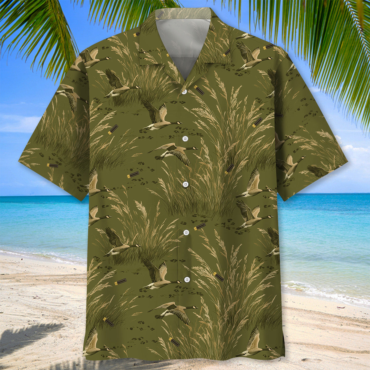 Duck Hunting Pattern Hawaiian Shirt Hunting Button Up Shirt Gifts For Friends