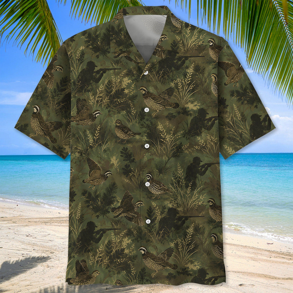 Bird Camouflage Hunting Pattern Hawaiian Shirt Huntin Season Apparel Husband Gifts