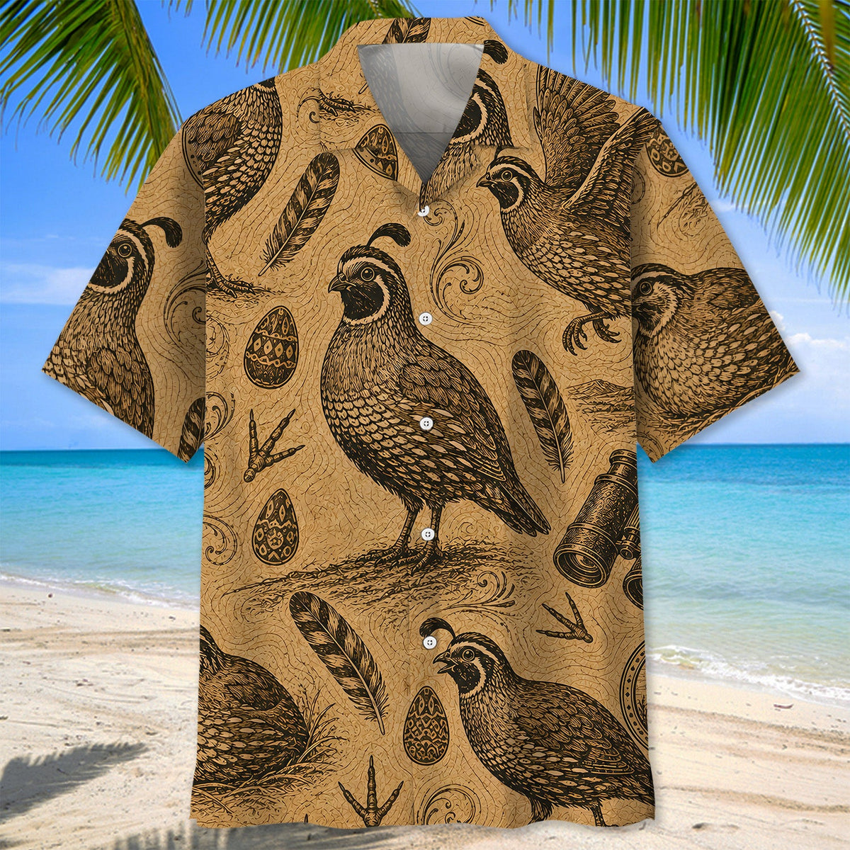 Bird Hunting Vintage Artwork Hawaiian Shirt Hunting Aloha Shirt Hunting Lover Gifts