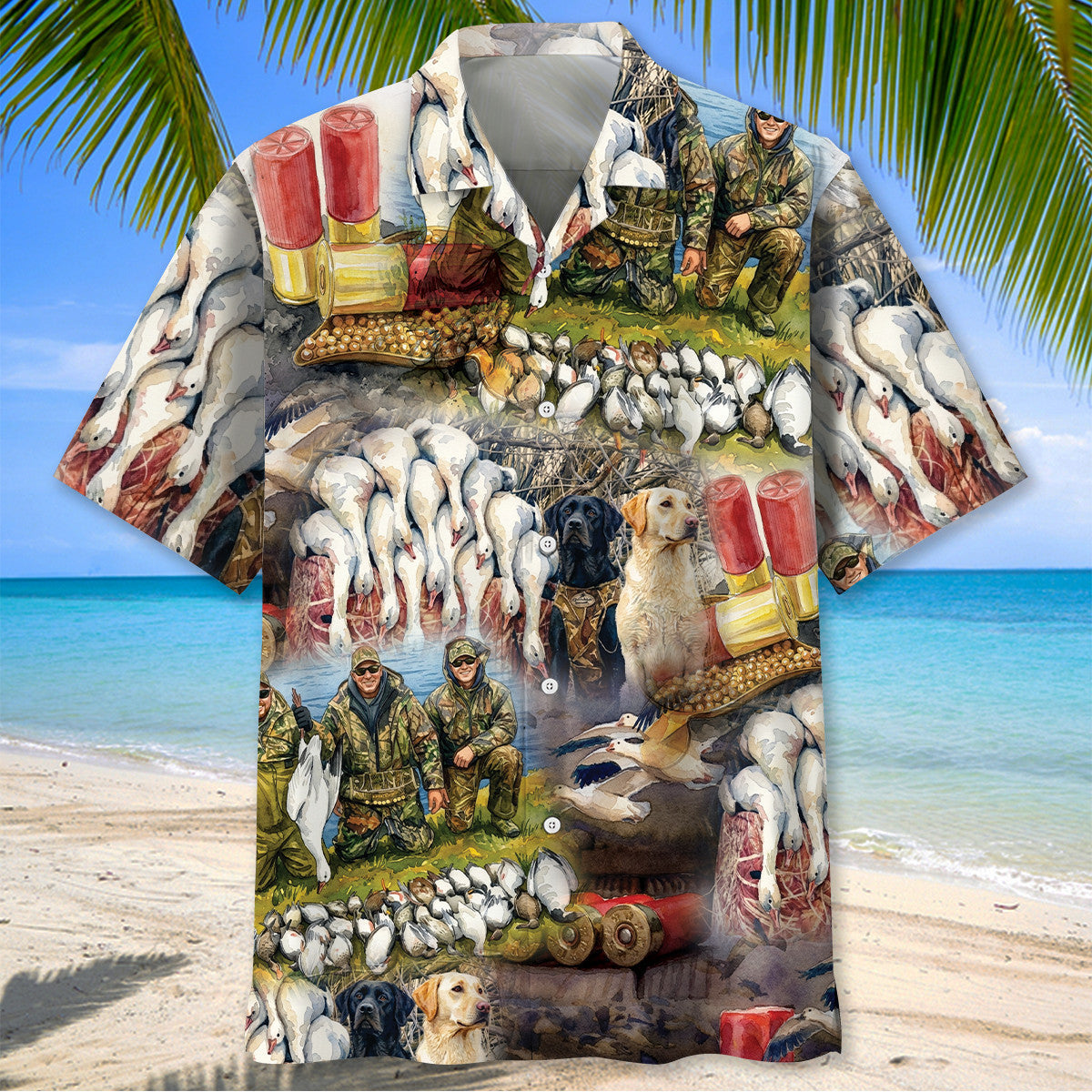 Duck Hunting Pattern Hawaiian Shirt Hunter Aloha Shirt Gift For Hunter