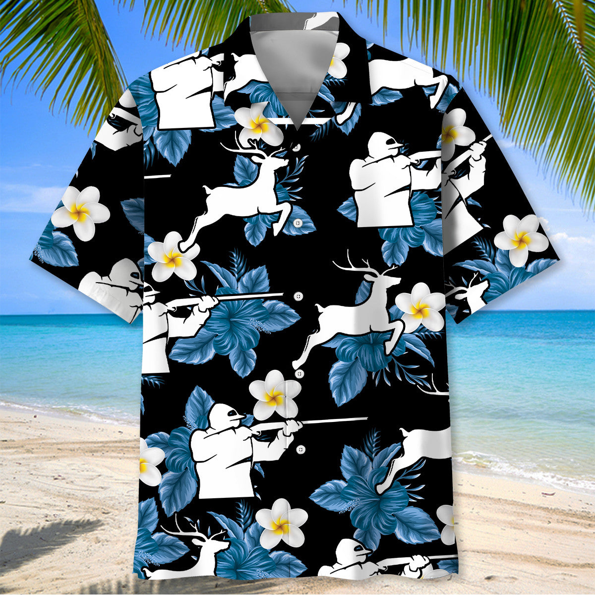 Deer Hunting Pattern Hawaiian Shirt Hunting Vacation Shirt Gift For Brother