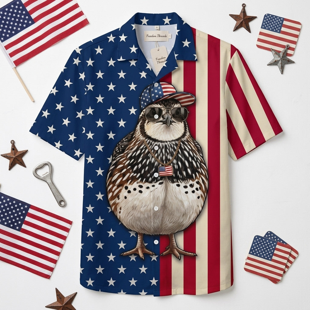 America Funny Bird Hawaiian Shirt Hunter Aloha Shirt Gift For Hunting Lover