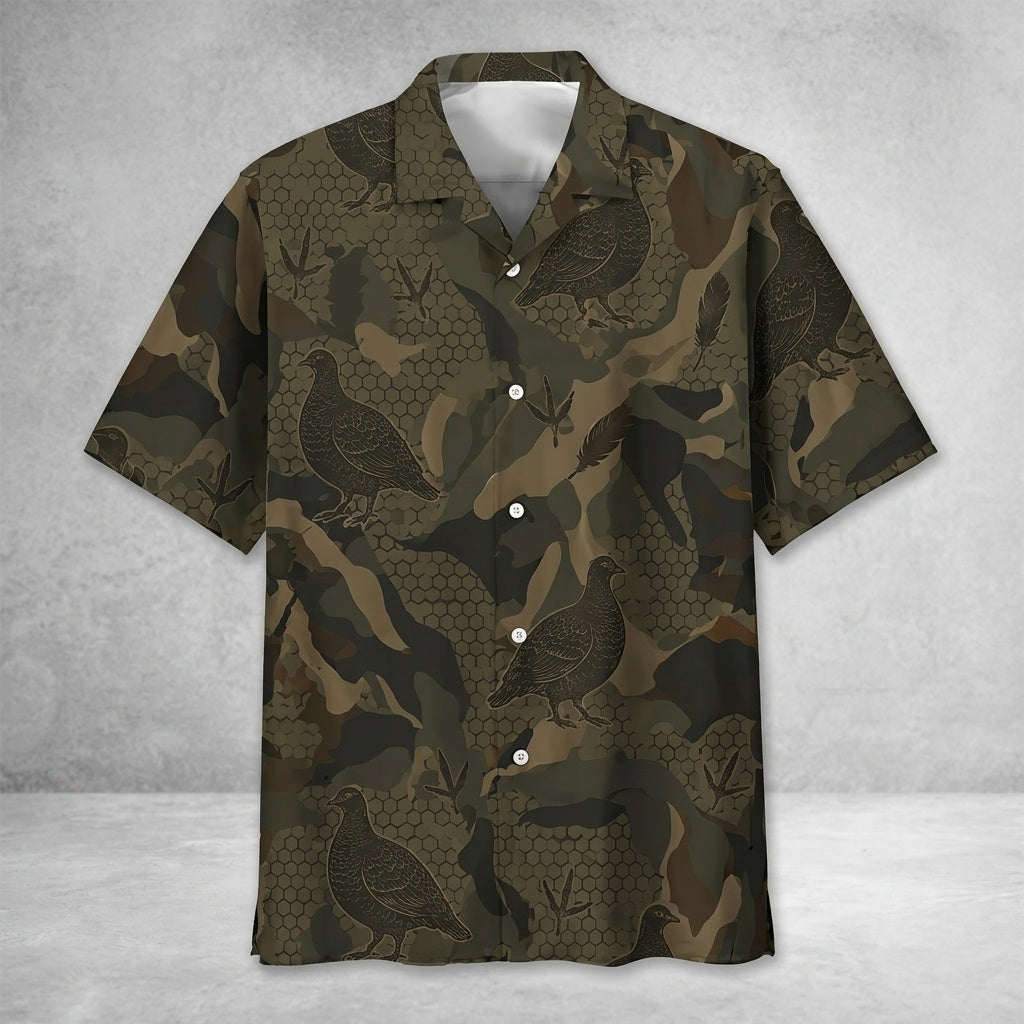 Dove Camouflage Graphic Pattern Hawaiian Shirt Huntin Season Clothing Husband Gifts