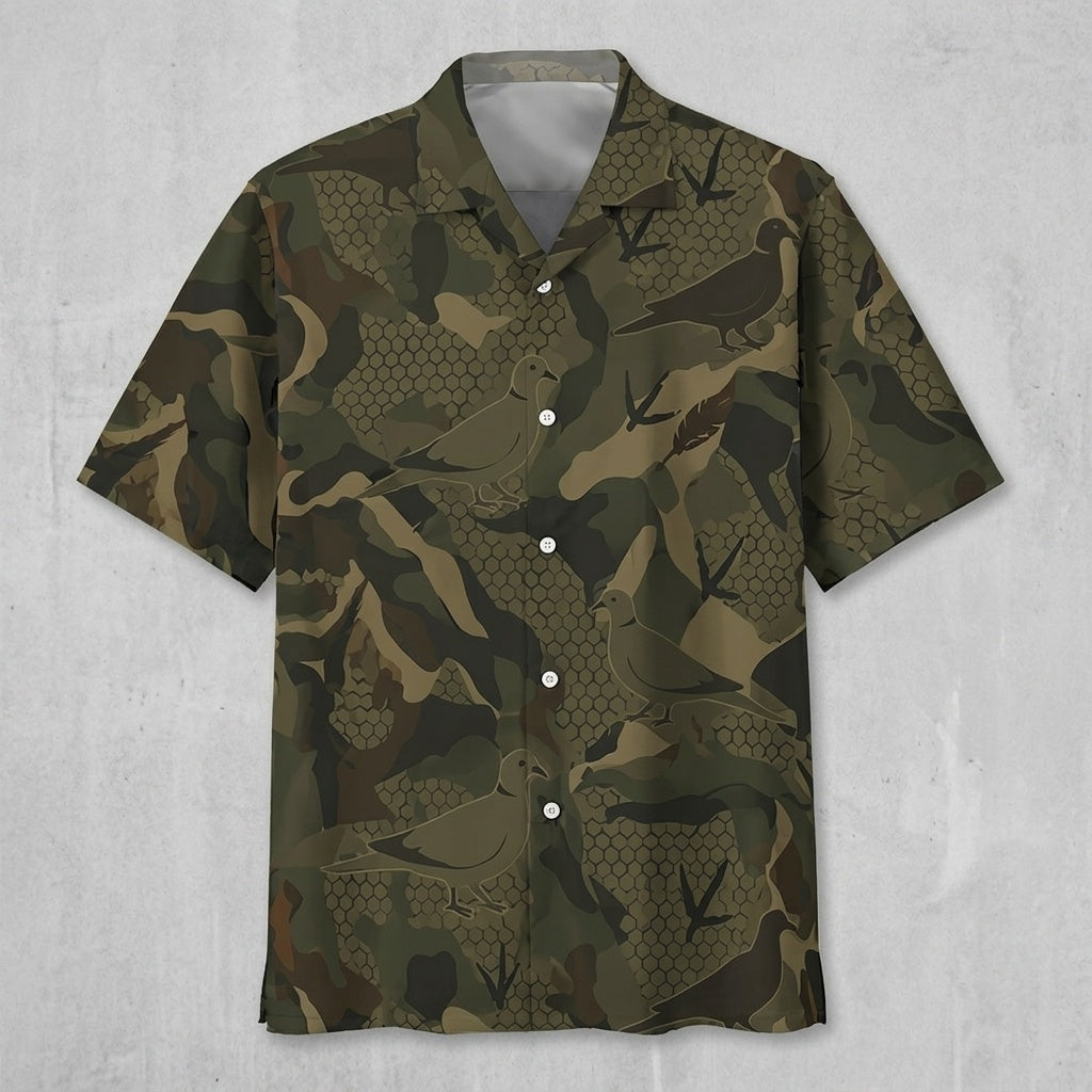 Dove Hunting Camo Hawaiian Shirt Hunting Lover Apparel Hunting Lover Gifts