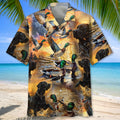 Black Labrador Retriever And Duck Hunting Hawaiian Shirt Hunting Aloha Shirt Dad Gift