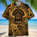 Bird Hunting Pattern Hawaiian Shirt Vintage Hunting Aloha Shirt Him Gifts