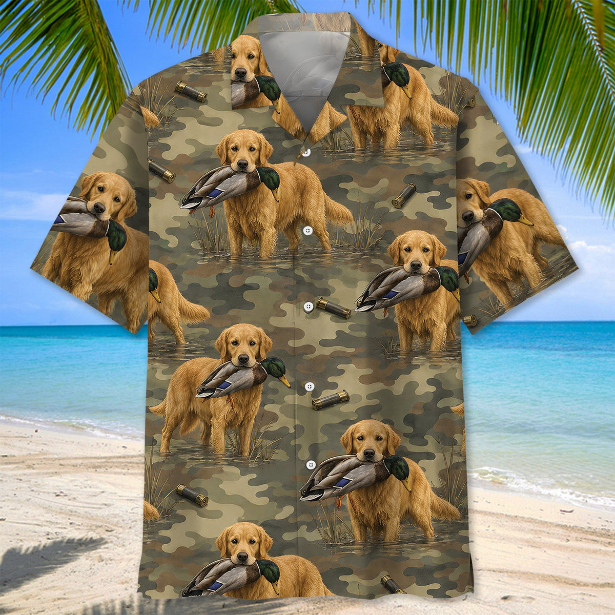 Duck Hunting Pattern Camo Hawaiian Shirt Hunter Outfits Hunting Season Gift