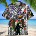 America Bird Hunting Pattern Camo Hawaiian Shirt Hunter Aloha Shirt Husband Gifts