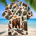 Bear Hunting Pattern Hawaiian Shirt Huntin Season Shirt Hunting Lover Gifts