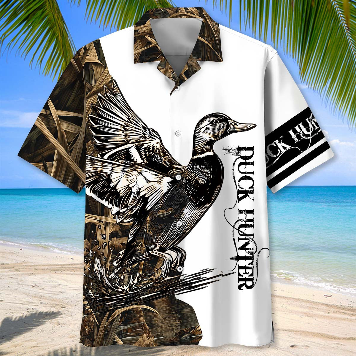 Duck Hunting Camo Hawaiian Shirt Men_s Hunting Season Attire Gift For Hunting Lover
