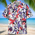 America Duck Hunting Pattern Camo Hawaiian Shirt Hunter Aloha Shirt Him Gifts