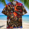 Color Bird Hunting Pattern Hawaiian Shirt Hunting Aloha Shirt Gift For Brother