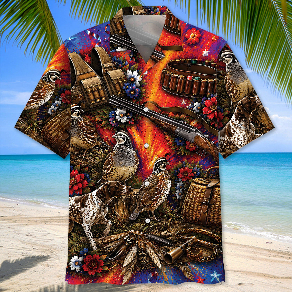 Color Bird Hunting Pattern Hawaiian Shirt Hunting Aloha Shirt Gift For Brother