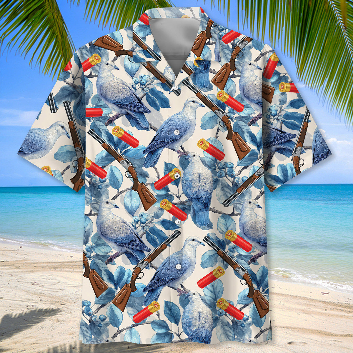 Dove Hunting Blue Hawaiian Shirt Hunter Aloha Shirt Hunting Lover Gifts