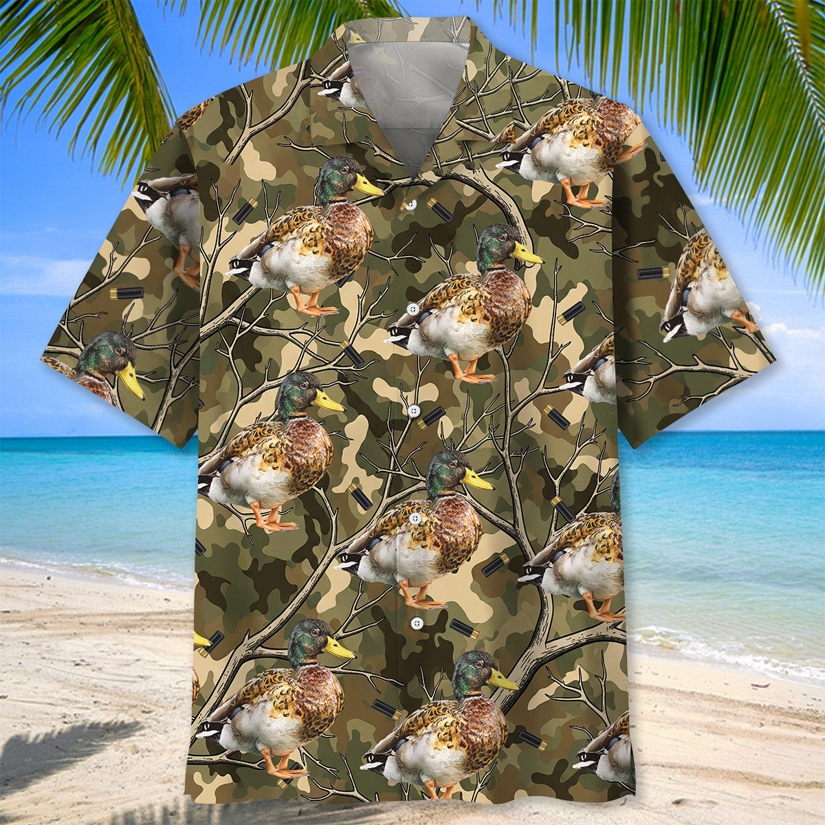 Duck Hunting Camo Hawaiian Shirt Men_s Hunting Season Clothing Dad Gifts