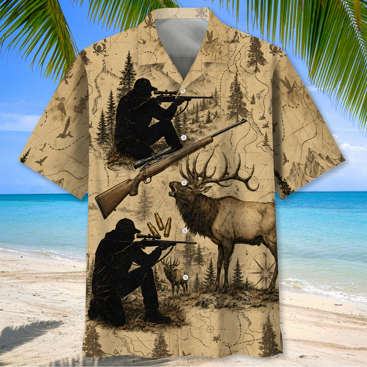 Deer Hunting Vintage Artwork Hawaiian Shirt Deer Hunters Shirt Gift For Brother