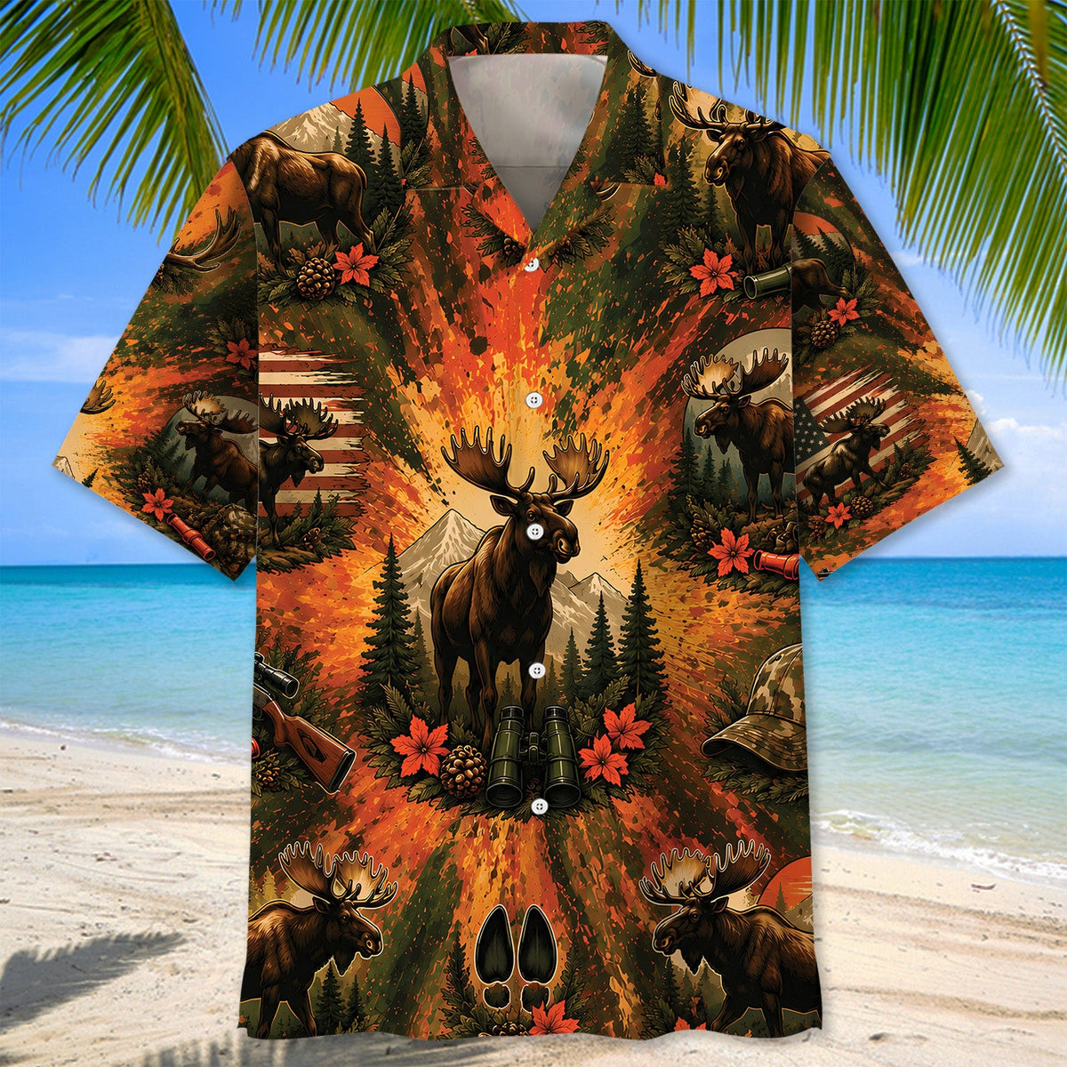 Deer Hunting Pattern Hawaiian Shirt Hunting Aloha Shirt Hunting Season Gift